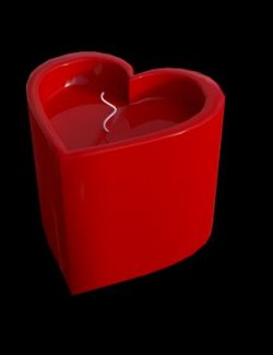 Heart Shaped Candle Set Five