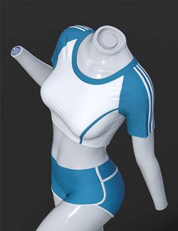 dForce SU Summer Gymnastics Suit for Genesis 9, 8.1, and 8 Female