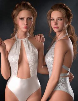 CHB Elegant Bodysuit and Earrings for Genesis 9