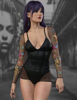 X Fashion Charmed Bodysuit for Genesis 9