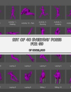 Set of 40 Everyday Poses for G9