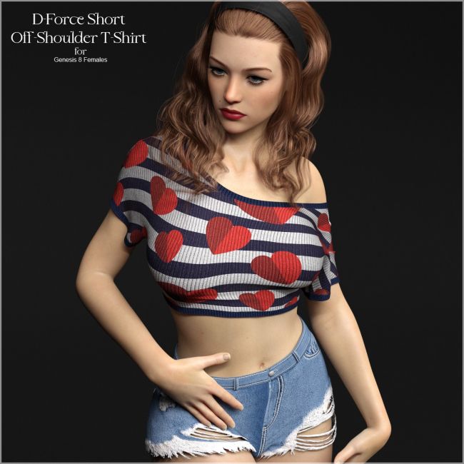 Sublime Fashion for D-Force Short Off-Shoulder T-Shirt