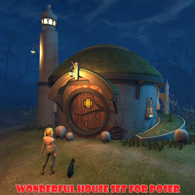 Wonderful House set for Poser