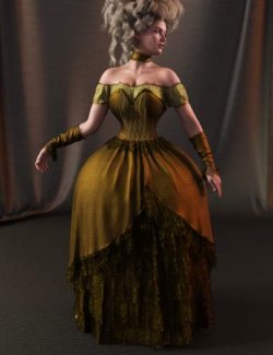 dForce Gown of Fantasy 7 for Genesis 9