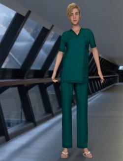 Nurse Scrubs for Genesis 8 and 8.1 Females with dForce