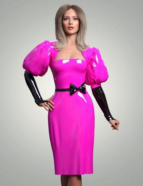 dForce Latex Bow Outfit for Genesis 9 | 3d Models for Daz Studio