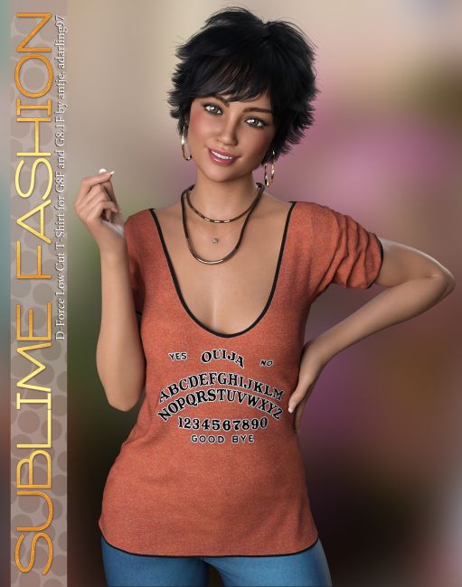 Sublime Fashion for D-Force Short Off-Shoulder T-Shirt by  3DSublimeProductions