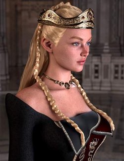 Fantasy Queen Hair for Genesis 8, 8.1 and 9 Females