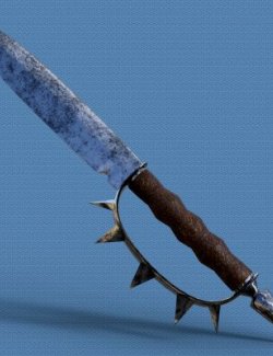 Combat Knife with Spikes
