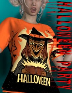 DA-HalloweenParty for Casual Dyn Tee