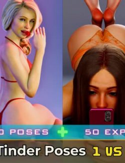 Tinder Poses 1 & 2 - Pro Bundle for Genesis 8 & 9 Female