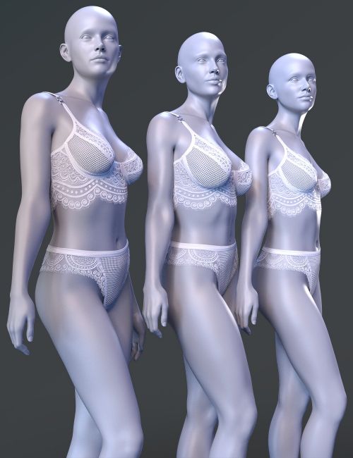 High Thong Panties, 3D Asset