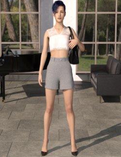 Chic Shorts for Genesis 8 and 8.1 Females with dForce