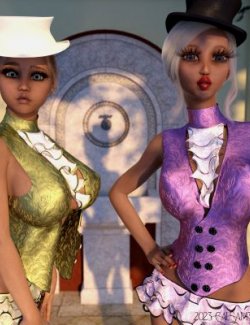 Victorian Style Ladies Vest for DAZ Studio Genesis 8 Female