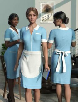 Restaurant Waitress Uniform for Genesis 3 Female(s)