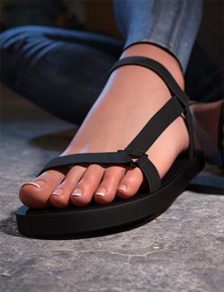 Tracy Flat Sandals For Genesis 9 and 8 Female