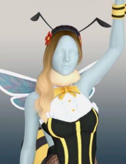 FF7 - Honey Bee Girl Outfit for Genesis 8 Female