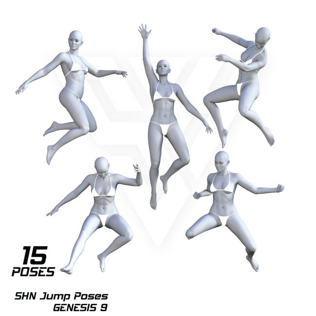 Action Pose Reference - Women jump attack from barrels | PoseMy.Art