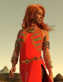 dForce Celtic Style Dress Outfit for Genesis 9