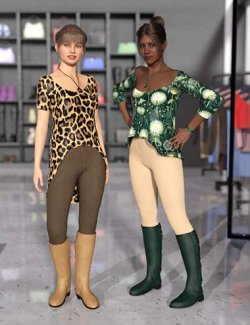 dForce Long Tunic Set for Genesis 9 and 8 Female