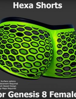 Hexa Shorts for Genesis 8 Females