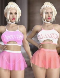 Hooters Black Version Outfit G8F/G8.1F - Daz Content by matteoio