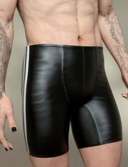 Latex and Leather Shorts for Genesis 9