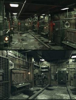 Cyberpunk Prison Corridor