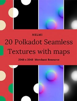 20 Polkadot Seamless Textures - MR