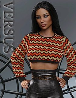 VERSUS - D-Force Cute Crop Top for Genesis 8 and 9 Females