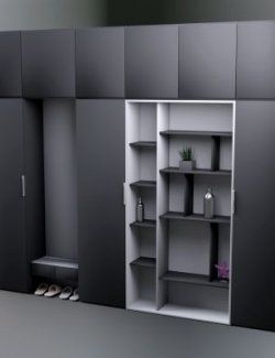 AQ3D Luxury Shoes Cabinet