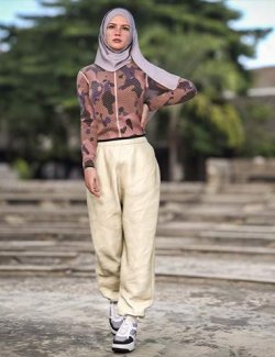 dForce Casual Hijab Outfit for Genesis 9