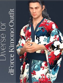 Diverse for dForce Kimono Outfit for Genesis 8 Male(s)