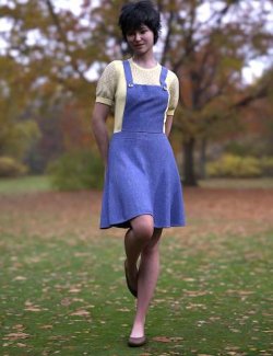 dForce Picnic Pinafore Outfit for Genesis 9