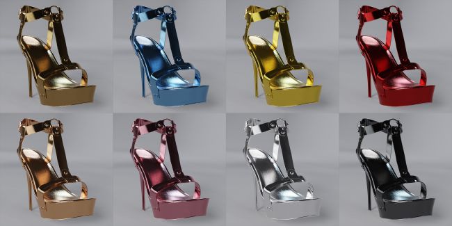 Tris High Heels for Genesis 9 and 8 Female