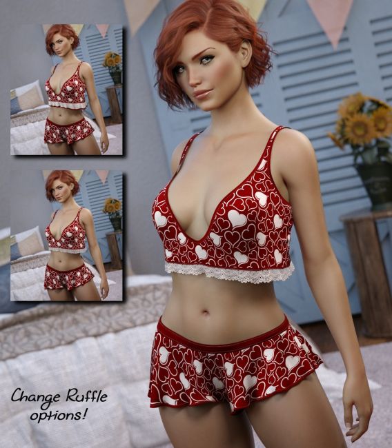 Private Moments: dForce Girl Boxers G8F 3D Figure Assets 3-DArena