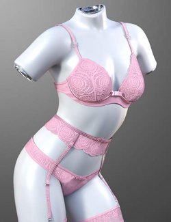 X-Fashion Roses and Bows Lingerie for Genesis 9
