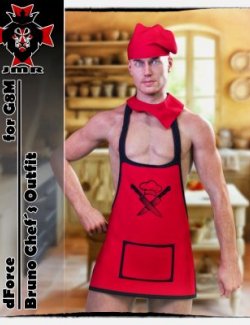 JMR dForce Bruno Chef's Outfit for G8M