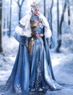 dForce Snowflake Queen Outfit for Genesis 9