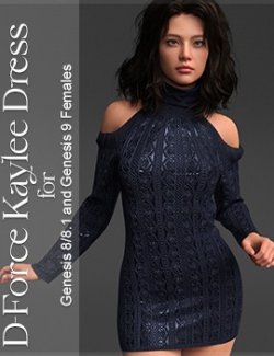 D-Force Kaylee Dress for Genesis 8 and 9 Females