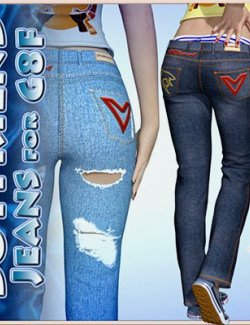 Dforce Boyfriend Jeans for Genesis 8 Female