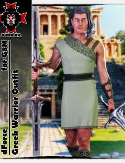 JMR dForce Greek Warrior Outfit for G8M