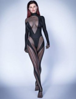 Sheer Bodysuit Styles Outfit for Genesis 9, 8 and 8.1 Female