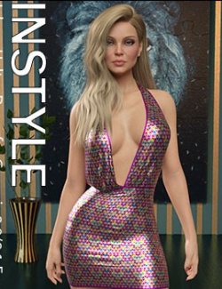 InStyle - Jolene Halter Dress for Genesis 8.0/8.1 Females