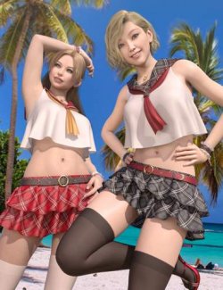 SVM's dForce Candy Sailor Outfit for Genesis 9, 8.1, and 8