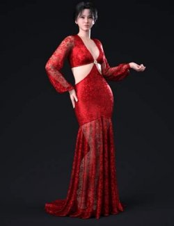 dForce Allure Gown Outfit for Genesis 9