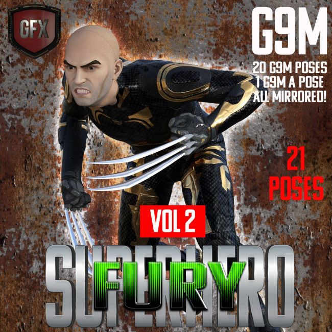 Click here to see preview images for "SuperHero Fury for G9M Volume 2" SuperHero Fury for G9M Volume 2
