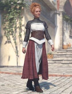 dForce Victorian Lady Outfit for Genesis 9