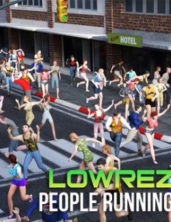 LOWREZ People Running for Daz Studio