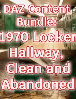 DAZ Content Bundle: 1970 Locker Hallway, Clean and Abandoned